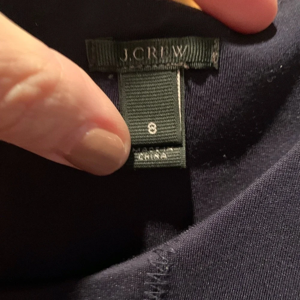J. Crew Sleeveless Pleated Dress In Navy Size 8